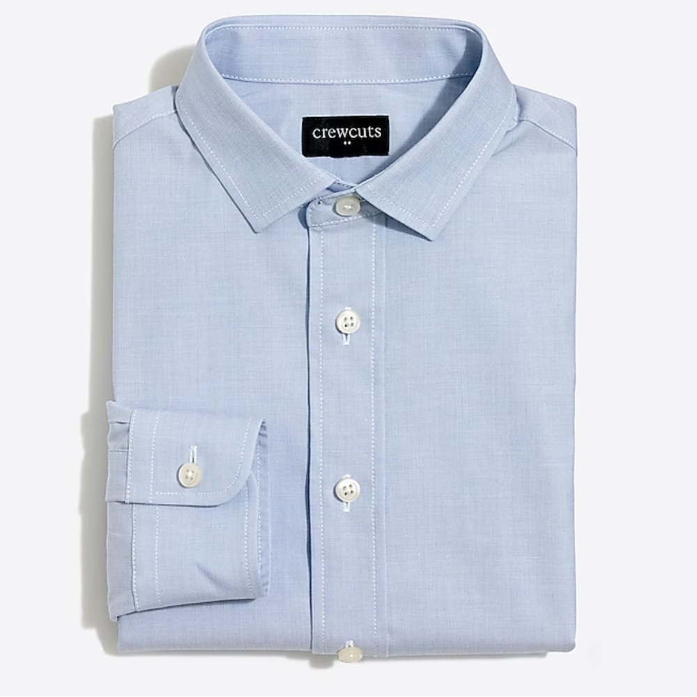 Crewcuts Boys' long-sleeve flex Thompson shirt in end-on-end Size 10